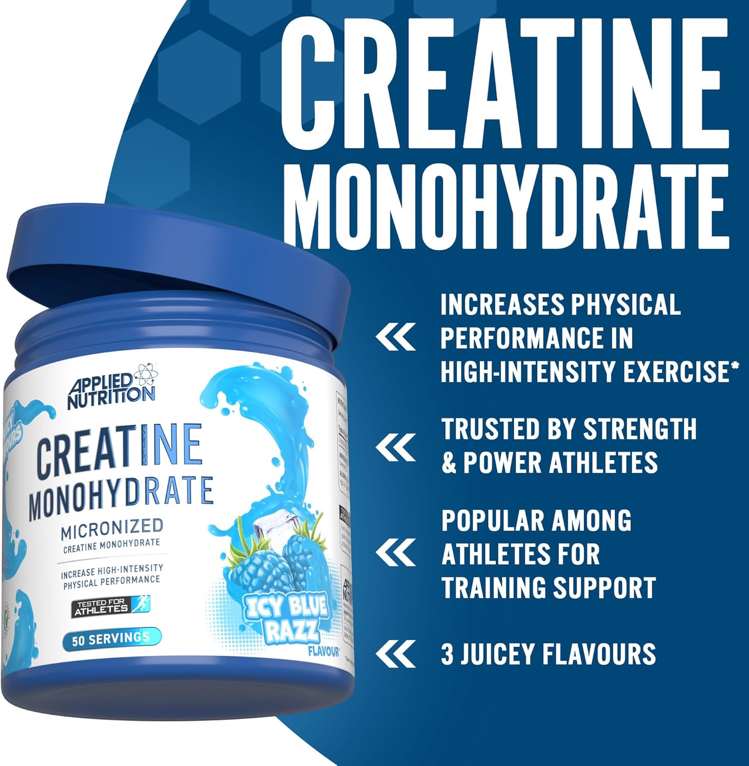 Applied Nutrition Creatine Monohydrate Powder 250g – 100% Micronized Creatine 50 Servings - Görsel 6