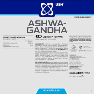 Usn Ashwagandha Ksm66 500 MG 60 Caps - Görsel 2