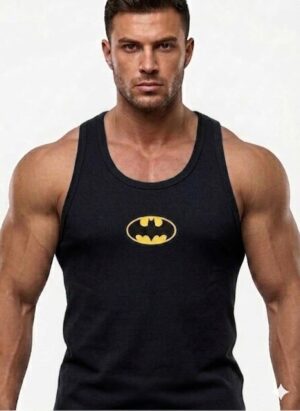 Batman Baskılı Fitilli Beast Mode Siyah Atlet