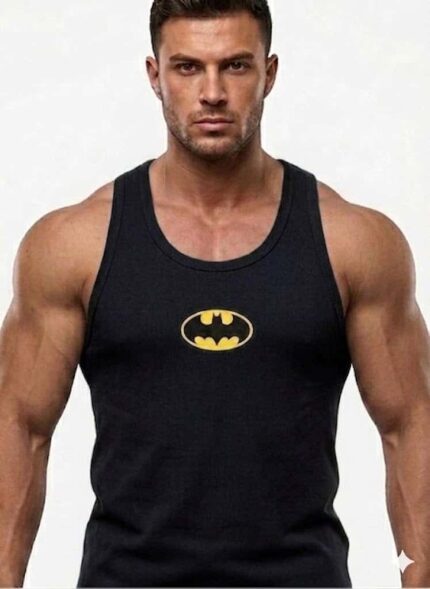 Batman Baskılı Fitilli Beast Mode Siyah Atlet