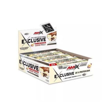 AMIX Exclusive Protein Bar 12x85g - White Choco - Coconut