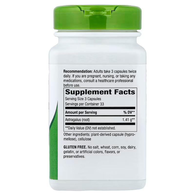 Nature's Way Astragalus Root Adaptogens Immune Support 100 Vegan Capsules - Görsel 2
