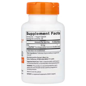 Doctor’s Best PQQ with BioPQQ Antioxidants Brain & Cognitive 30 Veggie Caps