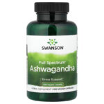 Swanson Vitamins Full Spectrum Ashwagandha 100 Vegan Capsules (450 mg per Capsule)