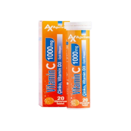 Aprivex Vitamin C 1000 MG 20 Efervesan Tablet