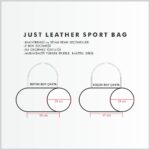 Just Leather Sport Bag -Şık Suni Deri Spor Çantası (Kahverengi & Siyah) - Görsel 7