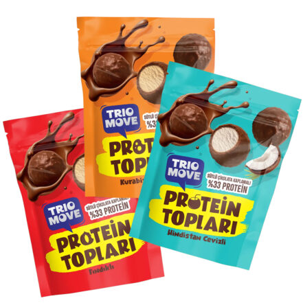 Trio Move Sütlü Çikolata Kaplamalı Fındıklı Protein Topları x 5 Adet
