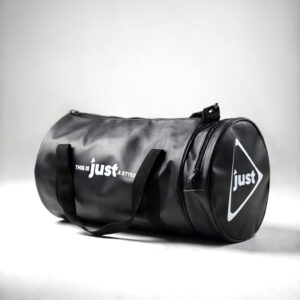 Just Leather Sport Bag -Şık Suni Deri Spor Çantası (Kahverengi & Siyah)