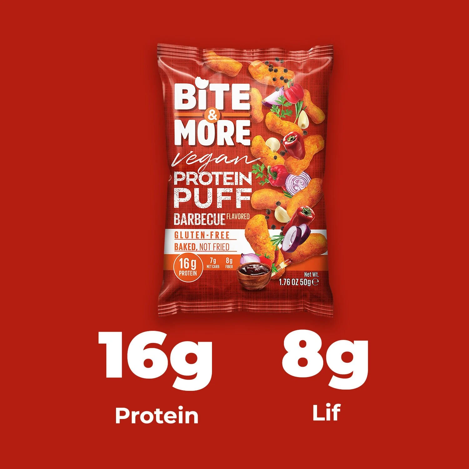 Bite & More Barbekü Vegan Protein Puff 50 Gr - Görsel 2