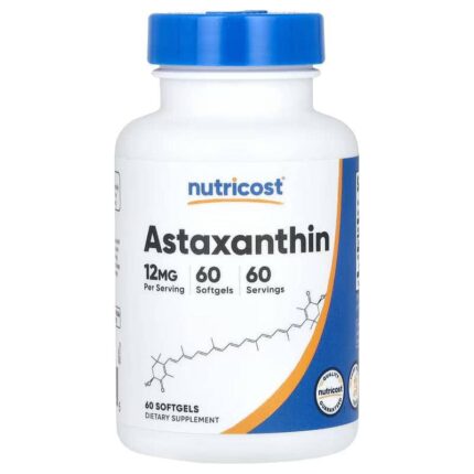 Nutricost Astaxanthin Antioxidants 12 mg 60 Softgels