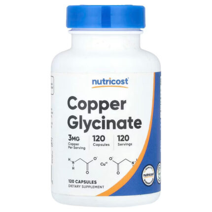 Nutricost Copper Glycinate Minerals 3 mg 120 Capsules