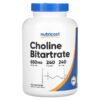 Nutricost Choline Bitartrate 650 mg 240 Capsules