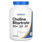 Nutricost Choline Bitartrate 650 mg 240 Capsules