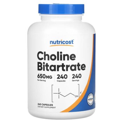 Nutricost Choline Bitartrate 650 mg 240 Capsules