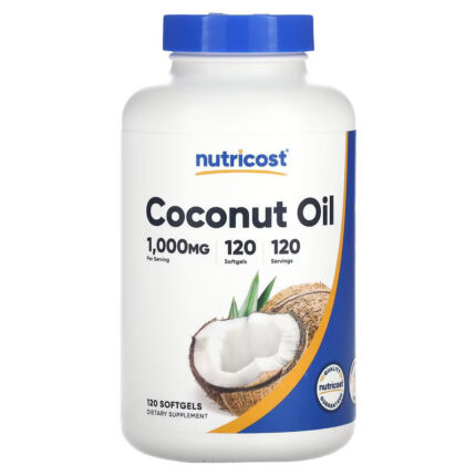 Nutricost Extra Virgin Coconut Oil 1,000 mg 120 Softgels
