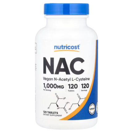 Nutricost NAC N-Acetyl L-Cysteine 1,000 mg 120 Tablets
