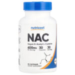 Nutricost NAC N-Acetyl L-Cysteine 600 mg 30 Capsules
