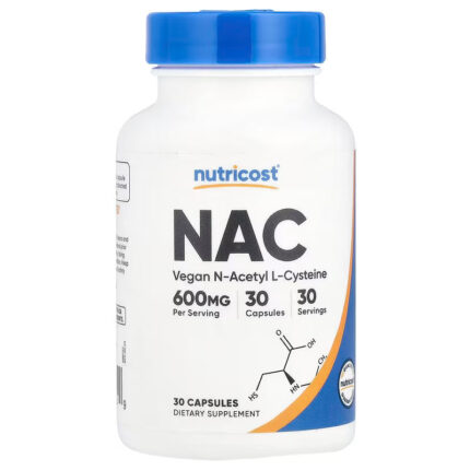 Nutricost NAC N-Acetyl L-Cysteine 600 mg 30 Capsules