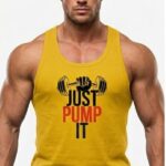Baskılı Fitilli Beast Mode Sarı Atlet