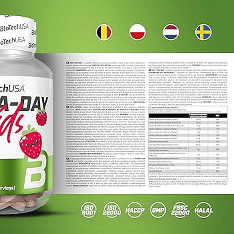 BIOTECH USA One-A-Day Kids Vitamin + Mineral - 90 chewable çiğneme tab +4 Çocuklara özel) USA MENŞEİ - Görsel 4