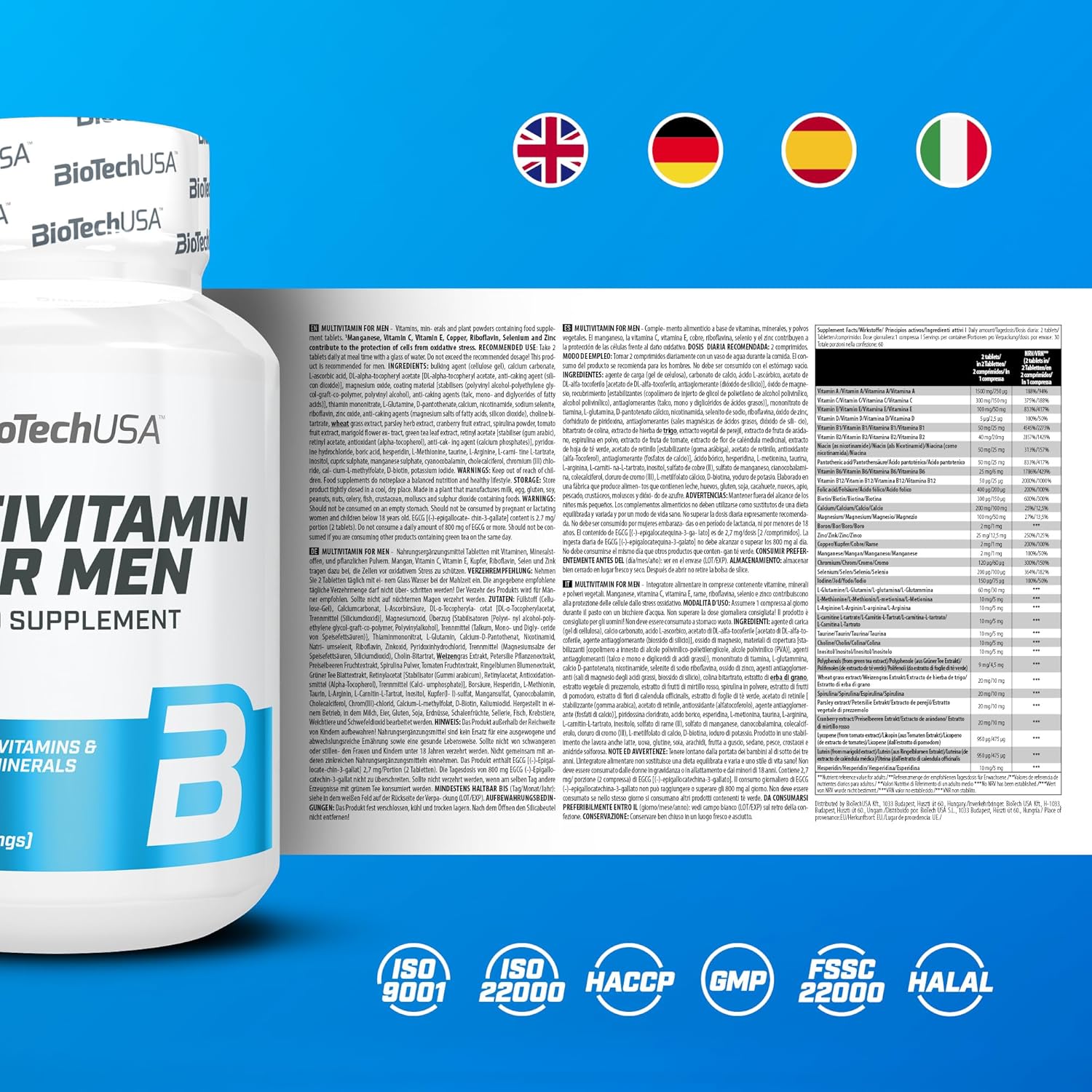 Biotech USA Multivitamin for Men – 60 tablet
