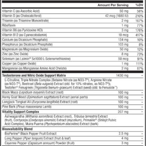 Force Factor Test X180 Alpha v2 L-Citrulline Black Maca Horny Goat Longjack Tongkat Ali – 120 Tablet