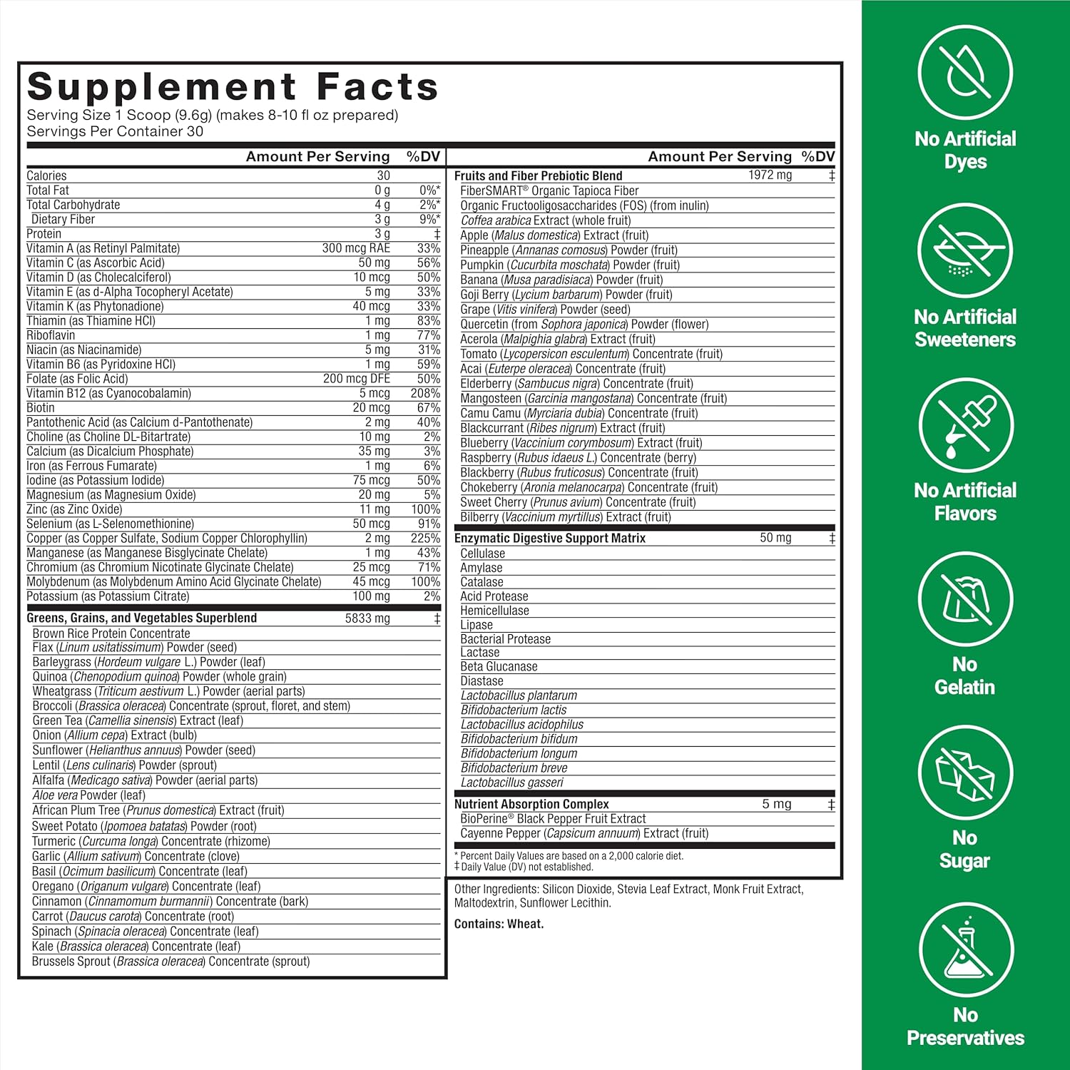 Force Factor Smarter Greens Detox Daily Gut Health Digestion 125 Million CFUs of Probiotics - Görsel 4