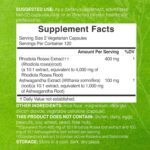 Deal Supplement Rhodiola Rosea with Ashwagandha 5,000mg Per Serving, 240 Veggie Capsules - Görsel 3