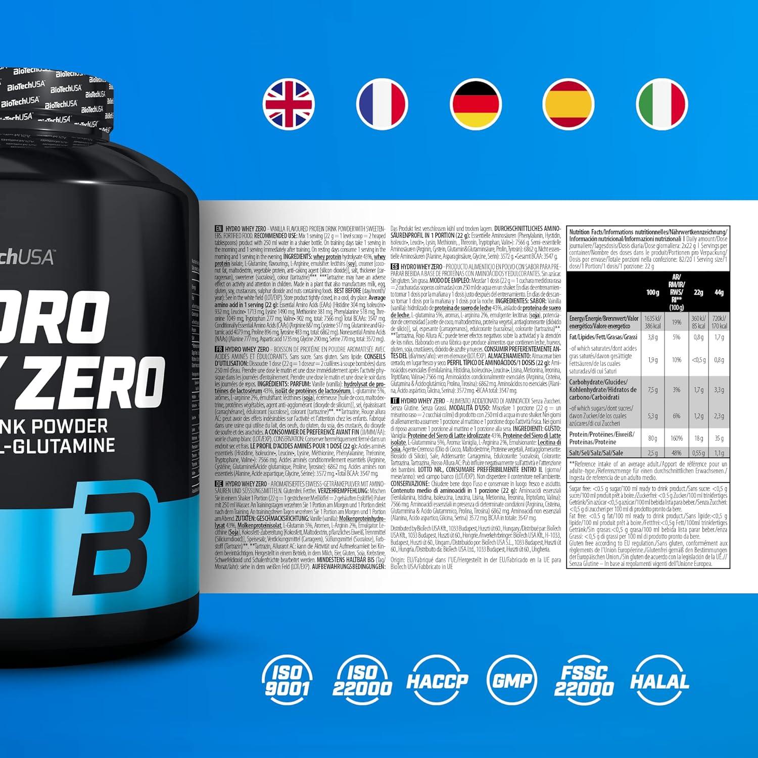Biotech USA Hydro Whey Protein Zero – 1816 g