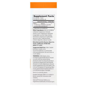 Doctor’s Best SAM-e 400 mg 60 Liver , Joint , Cognition Brain & Cognitive Enteric Coated Tablets
