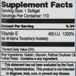 21st Century Vitamin E (antioksidan) 180 mg (400 IU) 110 Softgels