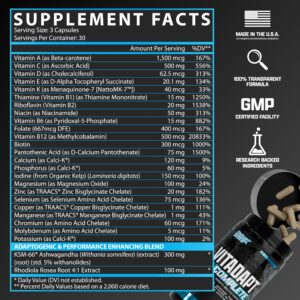 Nutrex Vitadapt 24 Multivitamin For men (Rhodiola rosea+Ksm66 Ashwagandha) 90 Caps