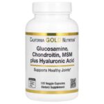 California Gold Nutrition, Glucosamine Glukozamin Chondroitin, MSM plus Hyaluronic 120 Veggie Caps