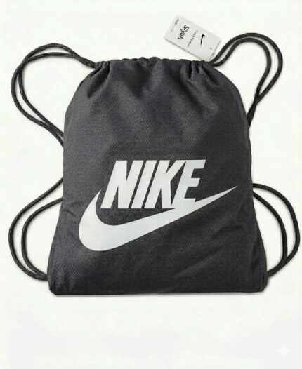 Nike Baskılı Büzgülü Spor Sırt Çantası Gri