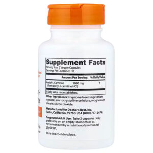 Doctor’s Best Acetyl-L-Carnitine Brain & Cognitive 60 Veggie Caps