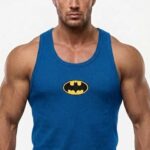 Batman Baskılı Fitilli Beast Mode Mavi Atlet