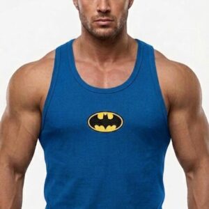 Batman Baskılı Fitilli Beast Mode Mavi Atlet