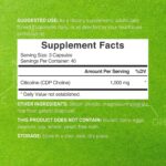 Deal Supplement Cognizin Citicoline Sitikolin CDP Choline 1000mg 120 Caps - Görsel 3