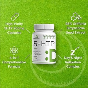 Deal Supplement 5-HTP theanine Gaba 200mg Per Serving, 240 Capsules - Görsel 2