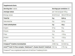 Amix Performance Creatine 2500 mg Chewable Energy Tabs - Görsel 4