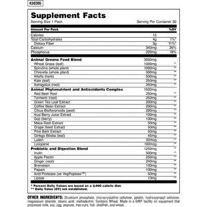 Universal Animal Greens Greens & Superfoods Detox 30 Pack - Görsel 6