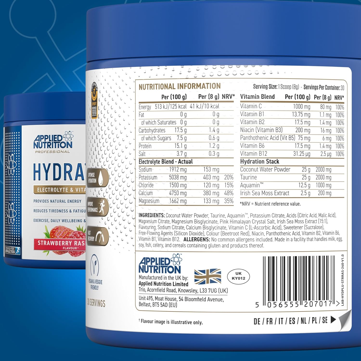Applied Nutrition Hydration+Electrolytes and Vitamin Sugar-Free Hydration Energy Recovery and Electrolyte - Görsel 4