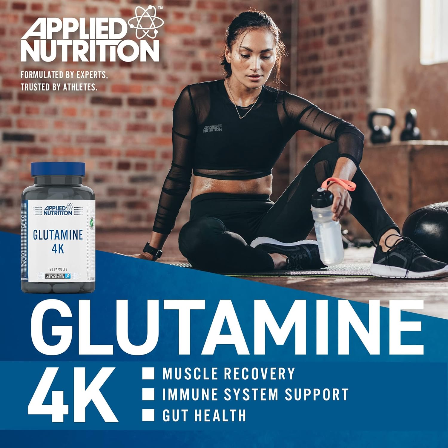 Applied Nutrition Glutamine 4K L Glutamine 4000 mg Restore Amino Acid Levels 120 Caps - Görsel 2