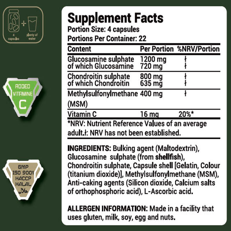 ARMY 1 Joint Support Glucosamine Chondroitin sulphate Msm 90 Caps - Görsel 2