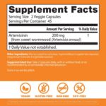 Doctors Best Artemisinin Artemisia Helps Promote General Health Tatlı pelin otu 90 Kapsül - Görsel 3
