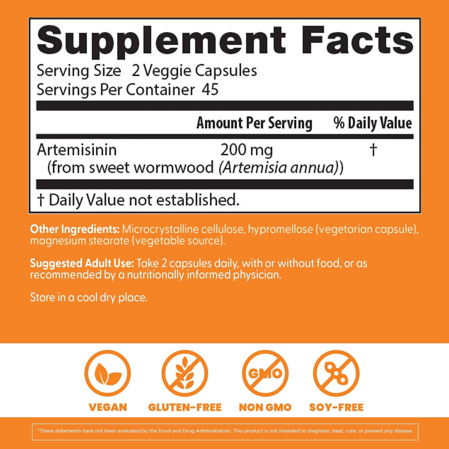 Doctors Best Artemisinin Artemisia Helps Promote General Health Tatlı pelin otu 90 Kapsül - Görsel 3