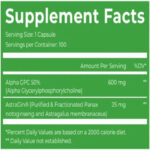 DARK LABS Alpha Choline GPC 600 mg – 100 caps - Görsel 2
