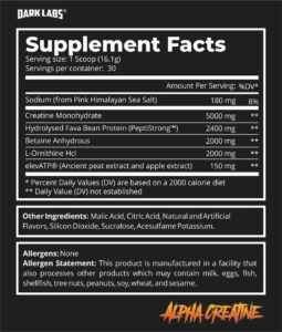 Dark Labs Muscle mass Bulking set (Built AF GH + Alpha Creatine+Ornithine) Kas kütlesi seti - Görsel 2