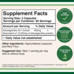 DOUBLE WOOD Ashwagandha - 120  500 mg capsul - Görsel 2