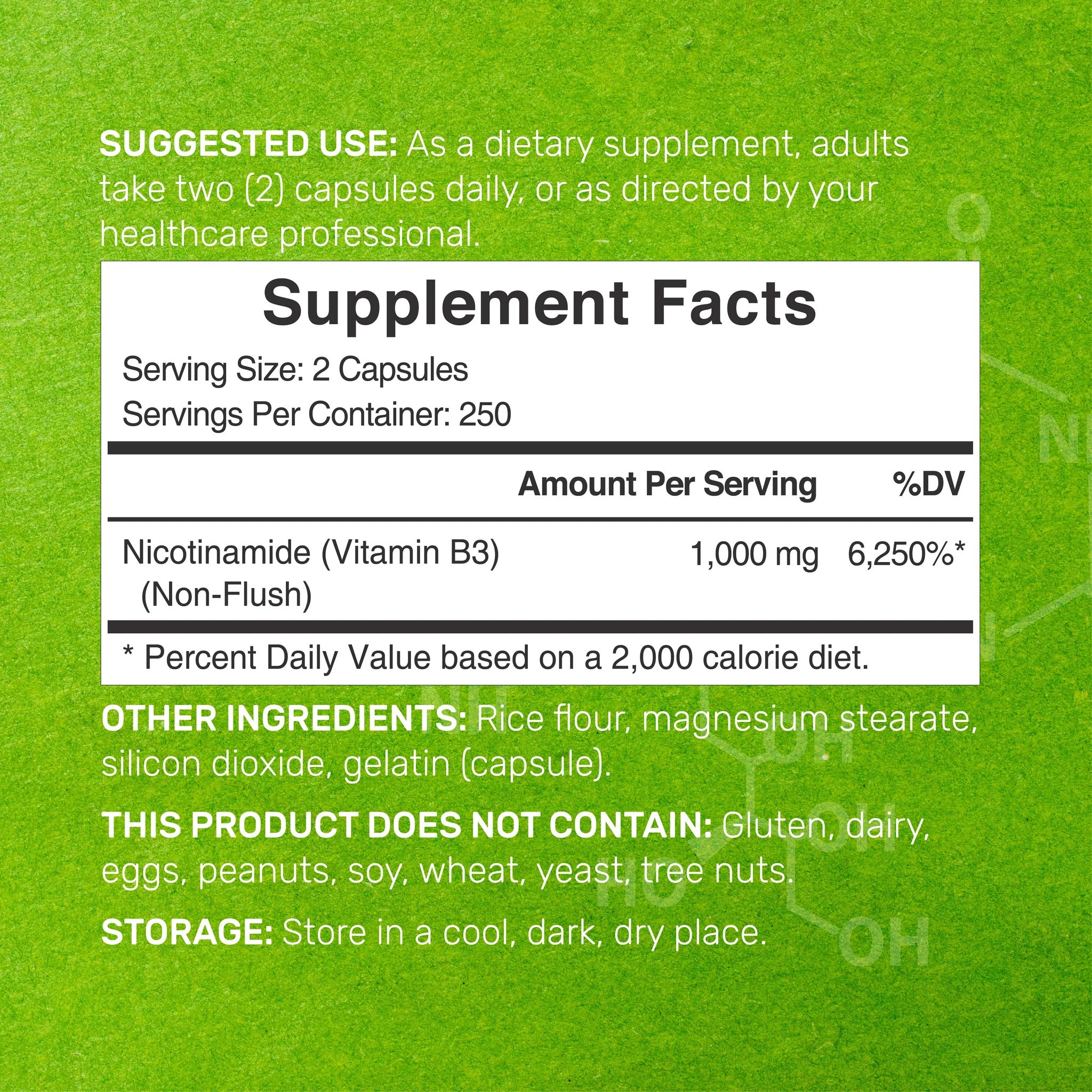 Deal Supplement Niacinamide Vitamin B3 1,000mg Per Serving, 500 Capsules - Cilt Sivılce desteği - Görsel 4